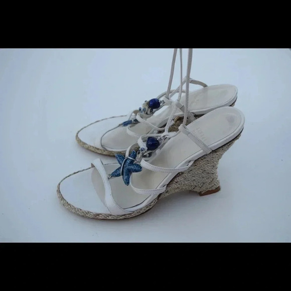 Stuart Weitzman Ankle wrap espradille wedges - Picture 2 of 8